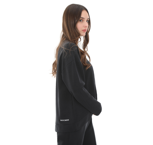 Skechers Soft Touch Kadın Sweatshirt Siyah Skechers Soft Touch Kadın Sweatshirt Siyah