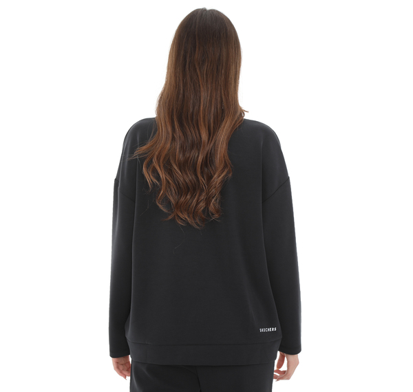 Skechers Soft Touch Kadın Sweatshirt Siyah Skechers Soft Touch Kadın Sweatshirt Siyah