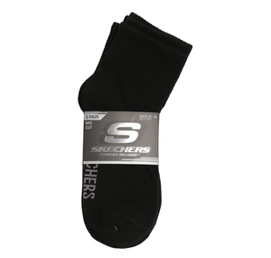 Skechers U Skx Nopad Mid Cut Socks 3 Pack Çorap Siyah