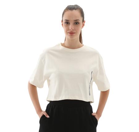 Skechers W Crop Fit Graphic Tee T-Shirt Kadın T-Shirt Beyaz