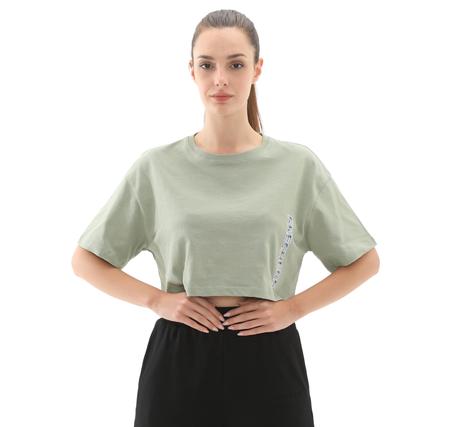 Skechers W Crop Fit Graphic Tee T-Shirt Kadın T-Shirt Yeşil