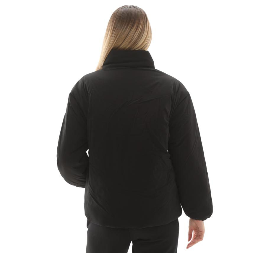 Skechers W Crop Puffer Jacket Kadın Siyah Skechers W Crop Puffer Jacket Kadın Siyah