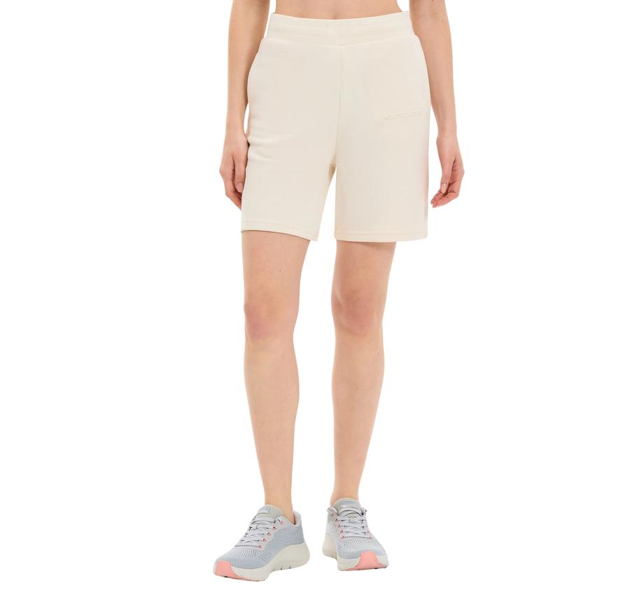 Skechers W Essential 5 Inch Sweat Short Sweat Short Kadın Bej Skechers W Essential 5 Inch Sweat Short Sweat Short Kadın Bej