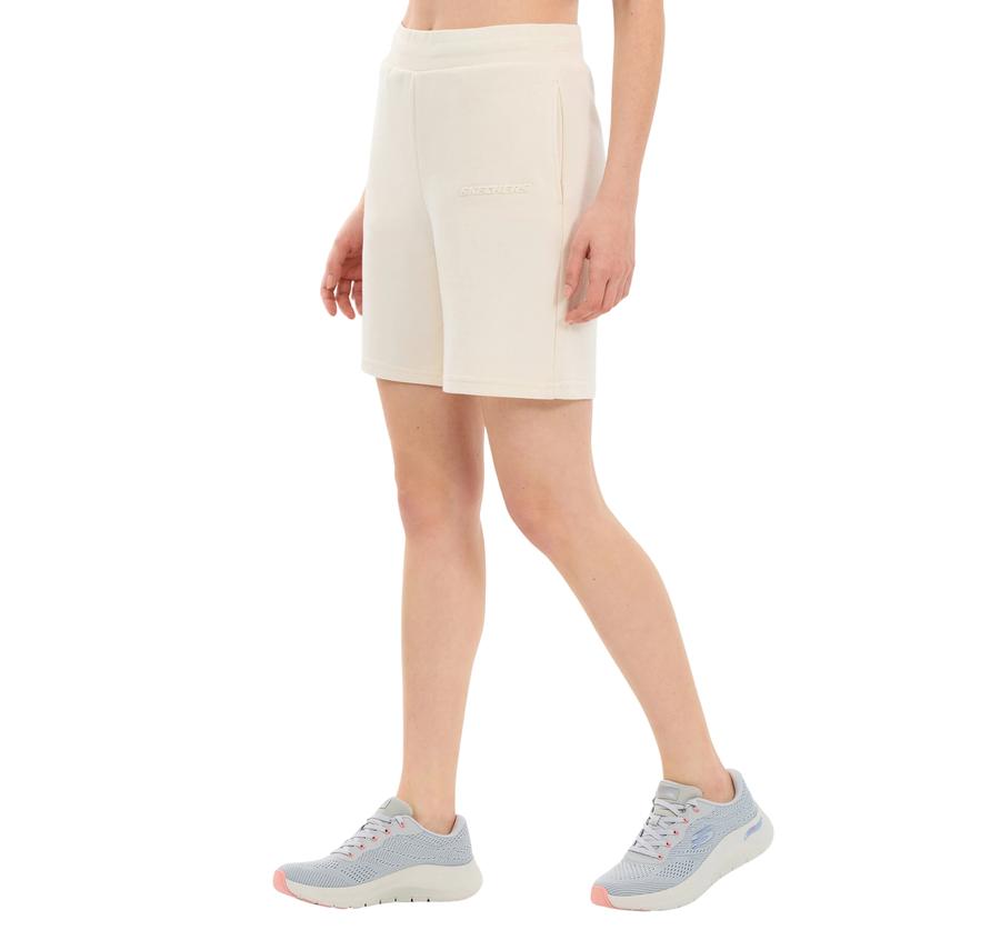 Skechers W Essential 5 Inch Sweat Short Sweat Short Kadın Bej Skechers W Essential 5 Inch Sweat Short Sweat Short Kadın Bej