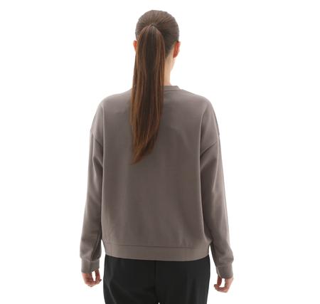 Skechers W Essential Crewneck Sweatshirt Kadın Sweatshirt Gri