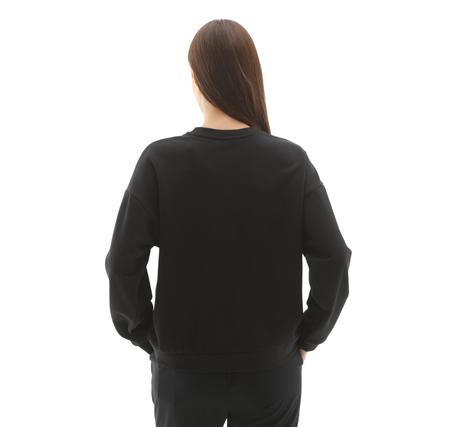 Skechers W Essential Crewneck Sweatshirt Kadın Sweatshirt Siyah