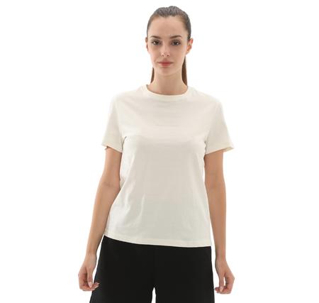 Skechers W Essential Crewneck T-Shirt Erkek T-Shirt Beyaz