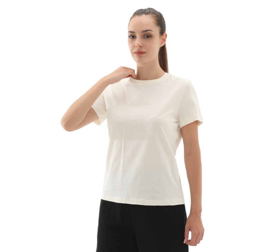 Skechers W Essential Crewneck T-Shirt Kadın T-Shirt Beyaz Skechers W Essential Crewneck T-Shirt Kadın T-Shirt Beyaz