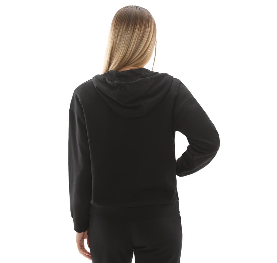 Skechers W Essential Full Zip Sweatshirt Kadın Siyah Skechers W Essential Full Zip Sweatshirt Kadın Siyah