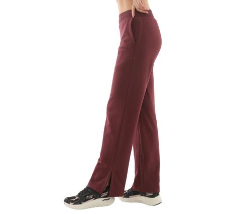 Skechers W Essential Wide Leg Regular Fit Sweatpant Kadın Bordo