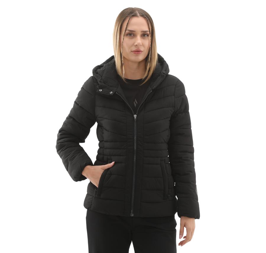 Skechers W Fitted Hoodie Puffer Jacket Kadın Skechers W Fitted Hoodie Puffer Jacket Kadın