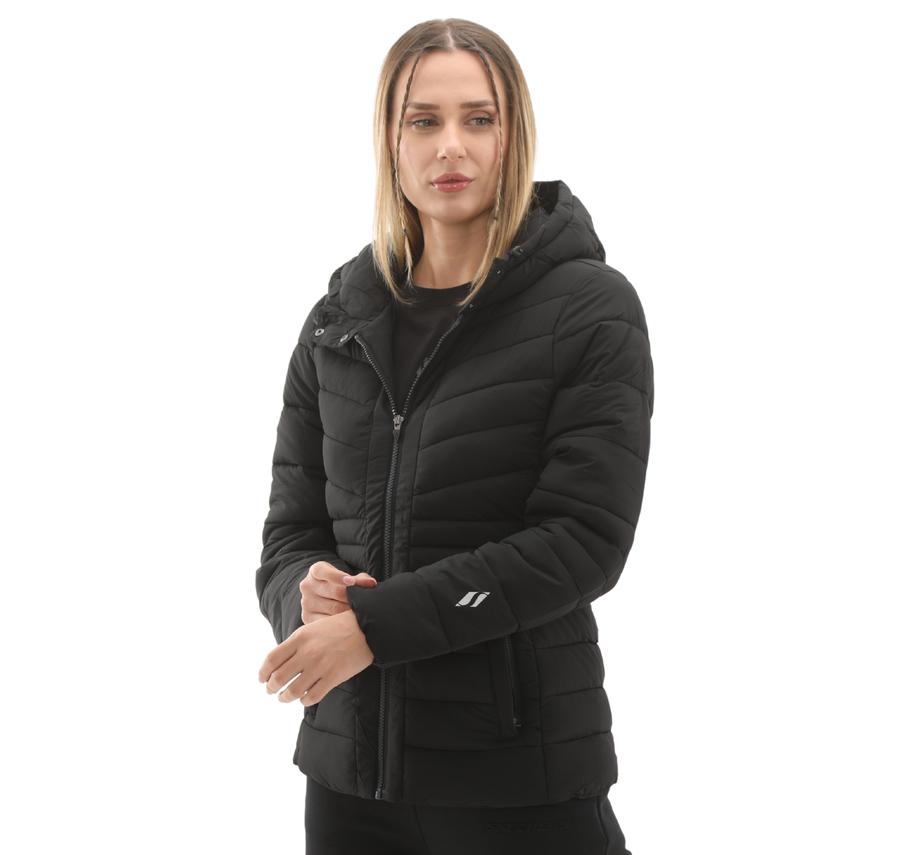 Skechers W Fitted Hoodie Puffer Jacket Kadın Skechers W Fitted Hoodie Puffer Jacket Kadın