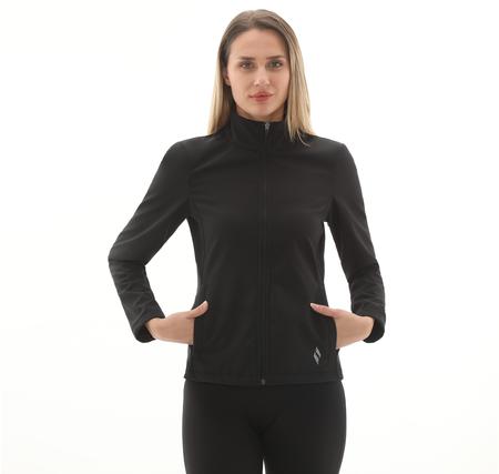 Skechers W Fitted Softshell Turtle Neck Jacket Kadın Siyah Skechers W Fitted Softshell Turtle Neck Jacket Kadın Siyah