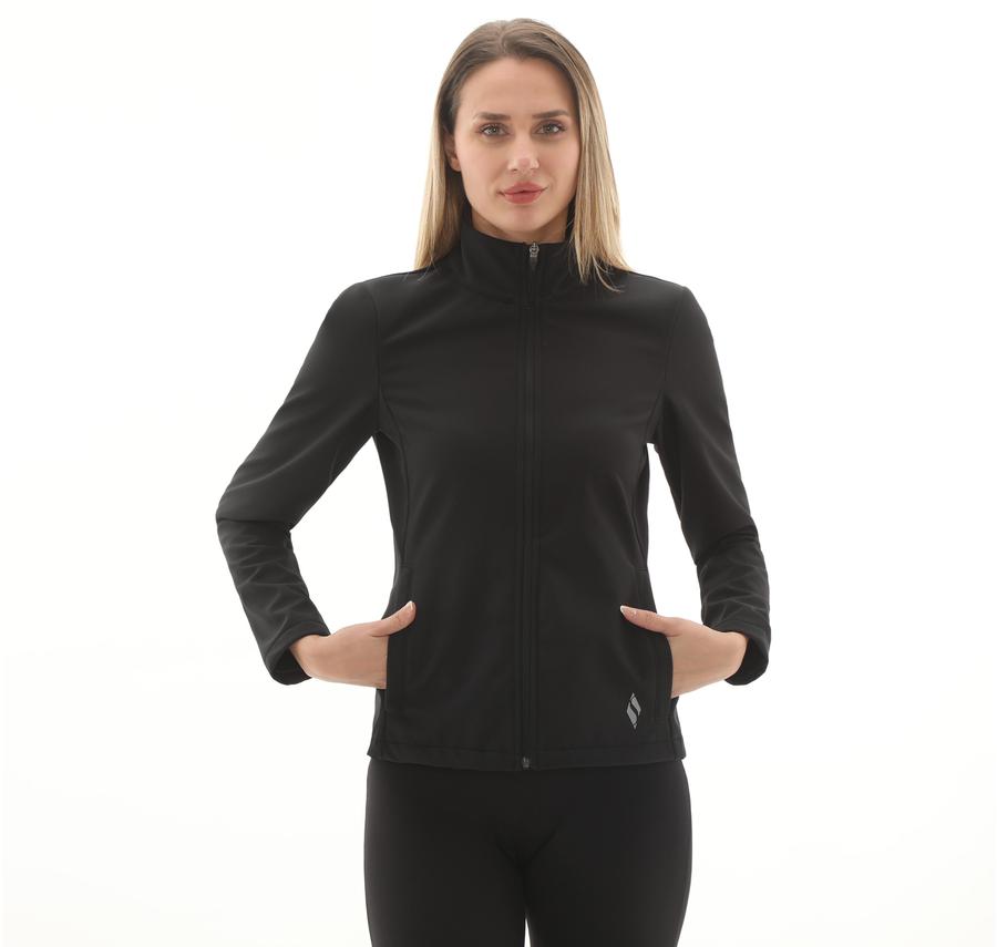 Skechers W Fitted Softshell Turtle Neck Jacket Kadın Siyah Skechers W Fitted Softshell Turtle Neck Jacket Kadın Siyah