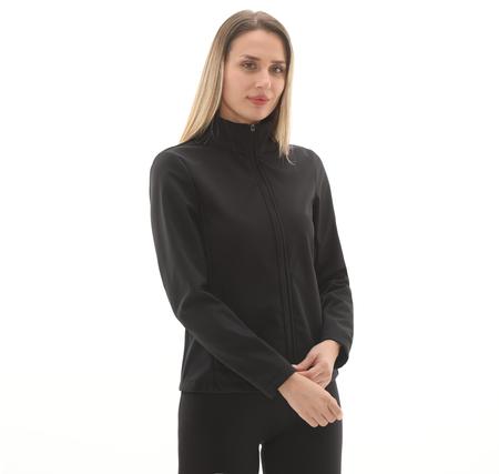 Skechers W Fitted Softshell Turtle Neck Jacket Kadın Siyah