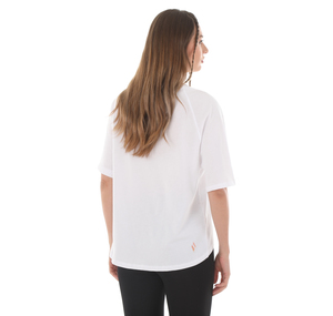 Skechers W Graphic Tee Crew Neck T-Shirt Kadın T-Shirt Beyaz 3