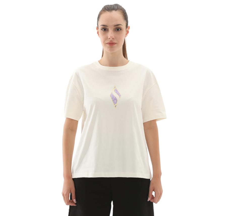 Skechers W Graphic Tee Loose Fit T-Shirt Kadın T-Shirt Beyaz Skechers W Graphic Tee Loose Fit T-Shirt Kadın T-Shirt Beyaz