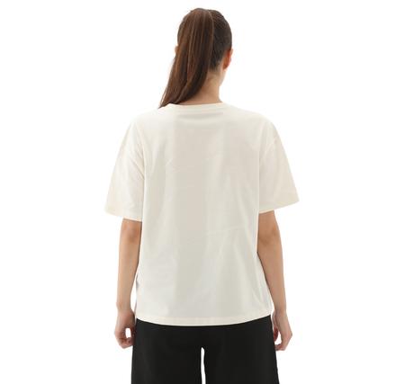 Skechers W Graphic Tee Loose Fit T-Shirt Kadın T-Shirt Beyaz