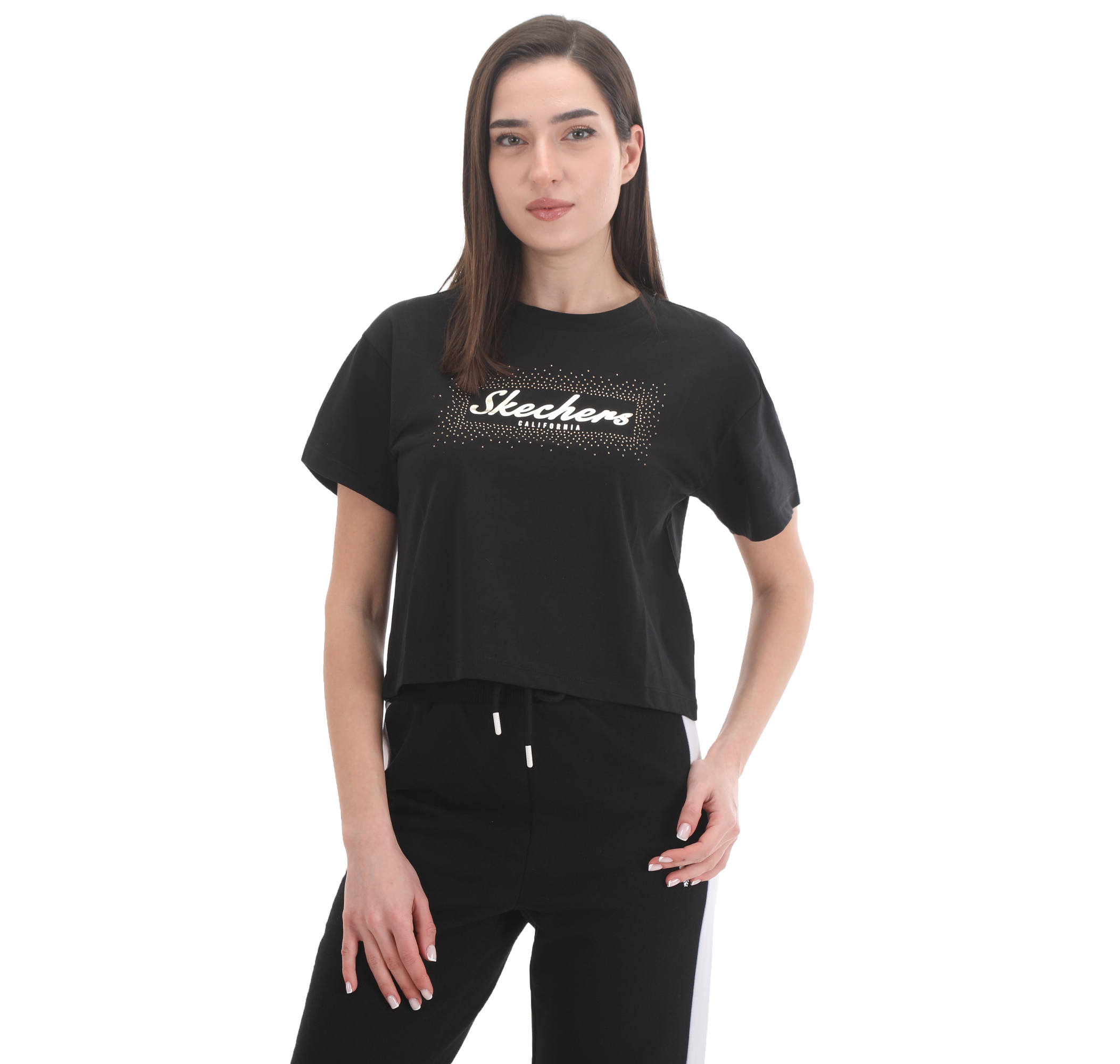Женская футболка Skechers W Graphic Tee Shiny Logo