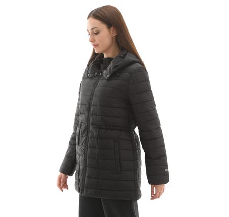 Skechers W Light Weight Quilted Jacket Kadın Mont Siyah Skechers W Light Weight Quilted Jacket Kadın Mont Siyah