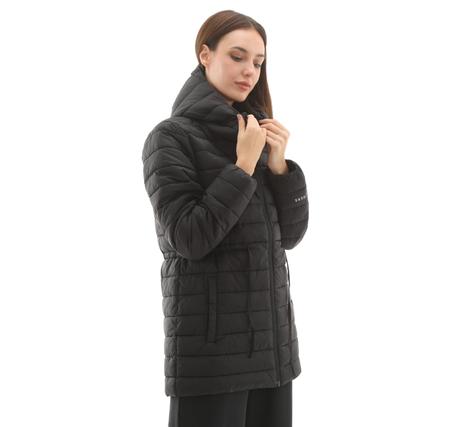 Skechers W Light Weight Quilted Jacket Kadın Mont Siyah Skechers W Light Weight Quilted Jacket Kadın Mont Siyah
