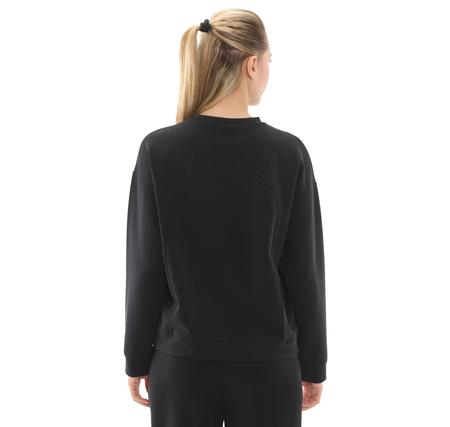 Skechers W Lounge Loose Crew Neck Sweatshirt Erkek Sweatshirt Siyah