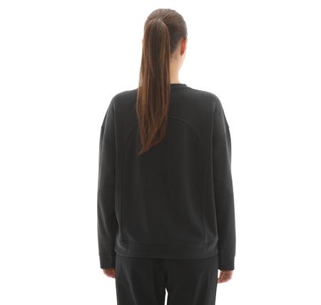 Skechers W Lounge Loose Crew Neck Sweatshirt Kadın Sweatshirt Siyah