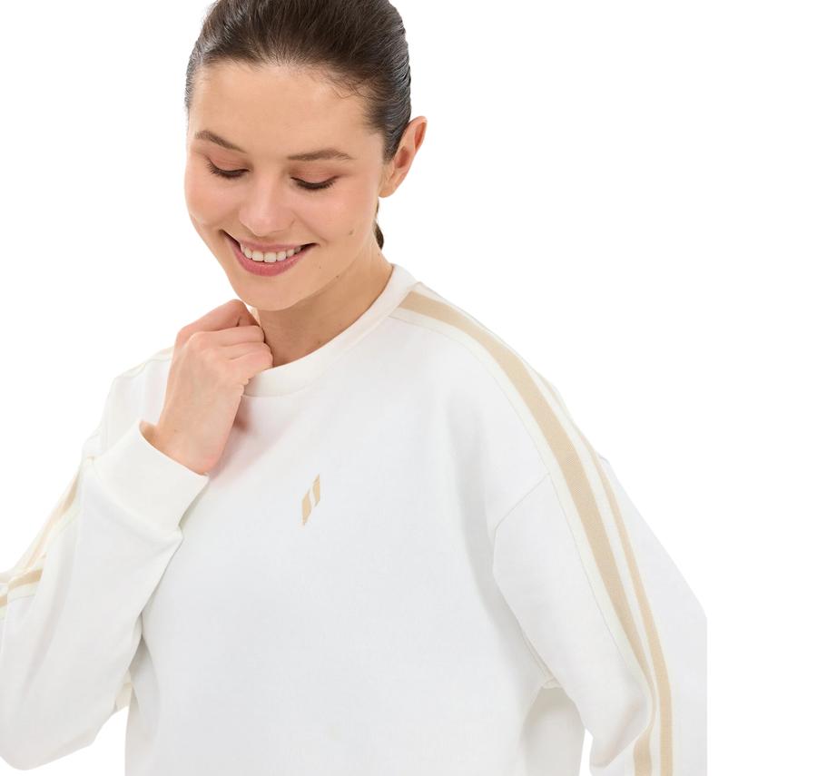 Skechers W Lw Fleece Loose Fit Sweatshirt Kadın Sweatshirt Beyaz Skechers W Lw Fleece Loose Fit Sweatshirt Kadın Sweatshirt Beyaz