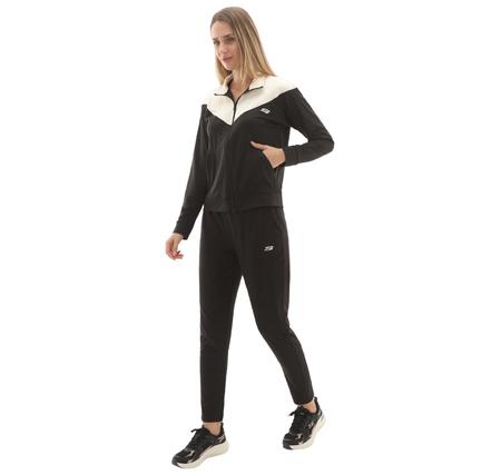 Skechers W Micro Collection Colorblock Suit Kadın Eşofman Takımı Siyah