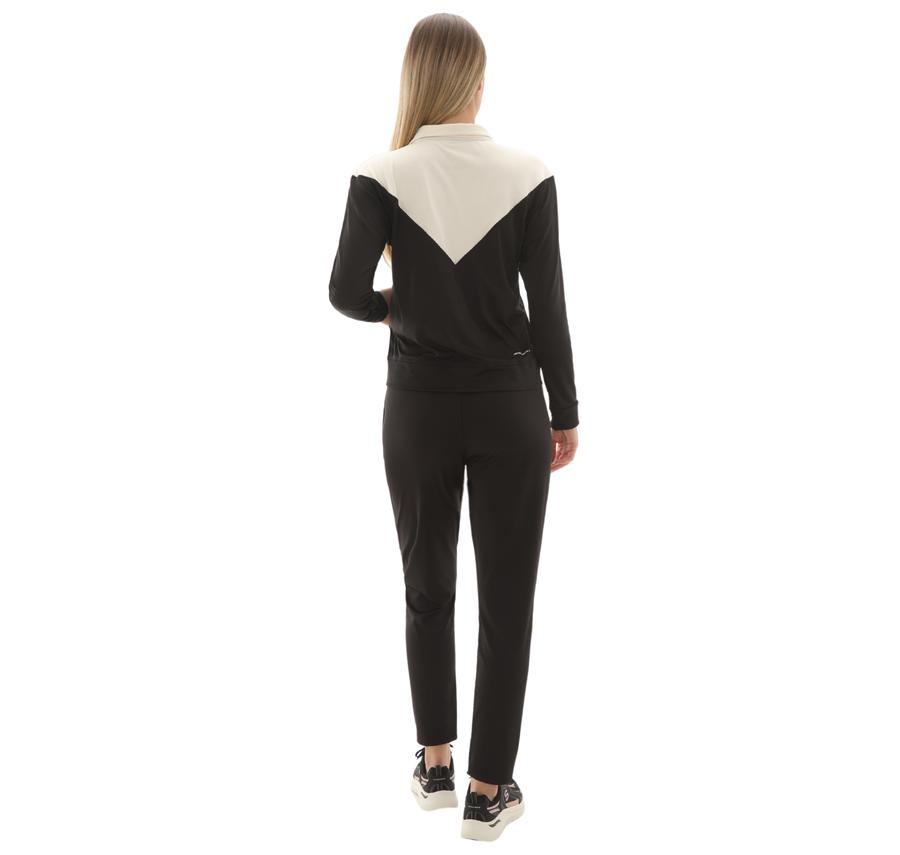 Skechers W Micro Collection Colorblock Suit Kadın Eşofman Takımı Siyah Skechers W Micro Collection Colorblock Suit Kadın Eşofman Takımı Siyah