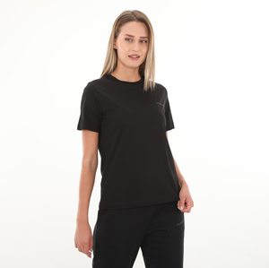 Skechers W New Basics Crew Neck T-Shirt Kadın T-Shirt Siyah 1