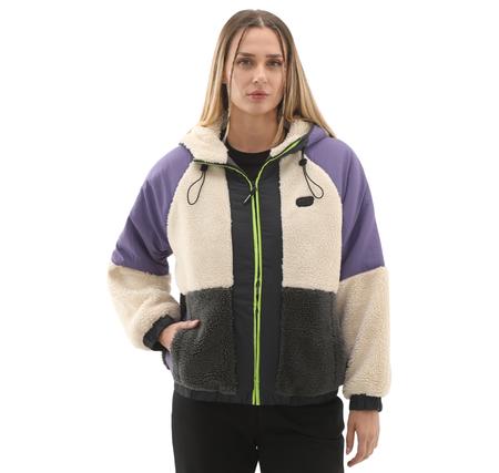 Skechers W Outdoor Fleece Full Zip Sherpa Kadın Ceket Krem Skechers W Outdoor Fleece Full Zip Sherpa Kadın Ceket Krem