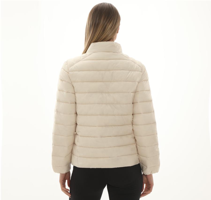 Skechers W Outerwear Pop Up Detailed Padded Jacket Kadın Ceket Krem Skechers W Outerwear Pop Up Detailed Padded Jacket Kadın Ceket Krem