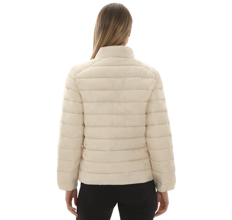 Skechers W Outerwear Pop Up Detailed Padded Jacket Kadın Ceket Krem Skechers W Outerwear Pop Up Detailed Padded Jacket Kadın Ceket Krem