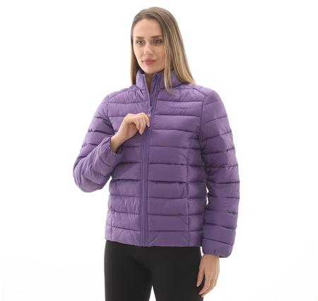 Skechers W Outerwear Pop Up Detailed Padded Jacket Kadın Ceket Mor
