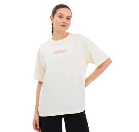 Skechers W Oversize Fit Graphic Kadın T-Shirt Beyaz Skechers W Oversize Fit Graphic Kadın T-Shirt Beyaz