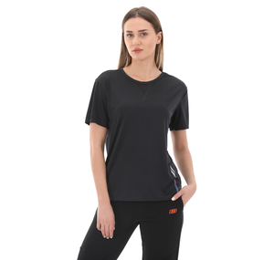 Skechers W Performance Coll. Reflect Logo Crew Neck T-Shirt Kadın T-Shirt Siyah