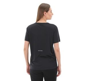 Skechers W Performance Coll. Reflect Logo Crew Neck T-Shirt Kadın T-Shirt Siyah