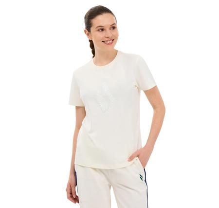 Skechers W Regular Fit Graphic Kadın T-Shirt Beyaz Skechers W Regular Fit Graphic Kadın T-Shirt Beyaz