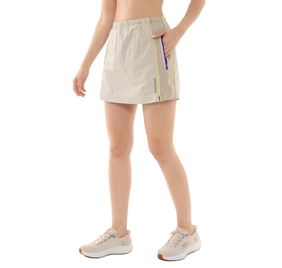 Skechers W Skort Short Kadın Elbise - Etek Krem Skechers W Skort Short Kadın Elbise - Etek Krem