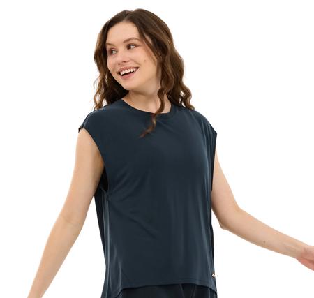 Skechers W Soft Touch Loose Fit Kadın T-Shirt Siyah