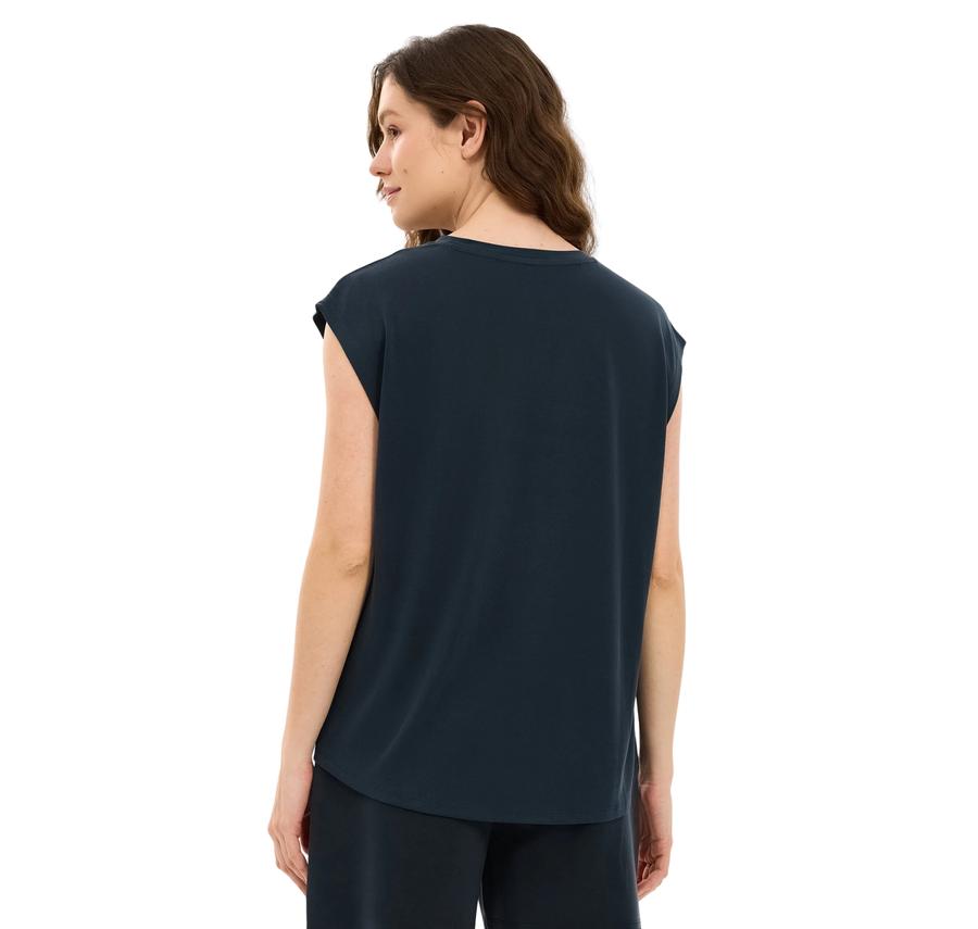 Skechers W Soft Touch Loose Fit Kadın T-Shirt Siyah Skechers W Soft Touch Loose Fit Kadın T-Shirt Siyah