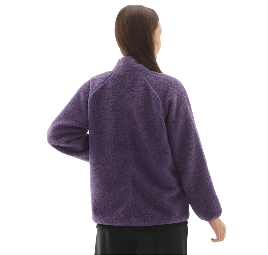 Skechers W Woven Detailed Pull Over Sherpa Kadın Ceket Mor Skechers W Woven Detailed Pull Over Sherpa Kadın Ceket Mor