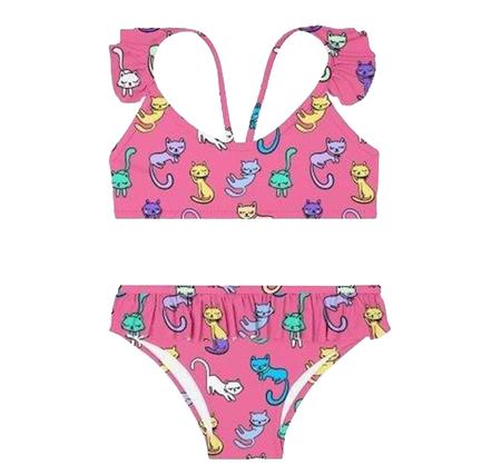 Slipstop Kitties Bikini Çocuk Mayo Pembe