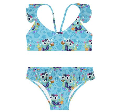 Slipstop Mercat Bikini Çocuk Mayo Mavi