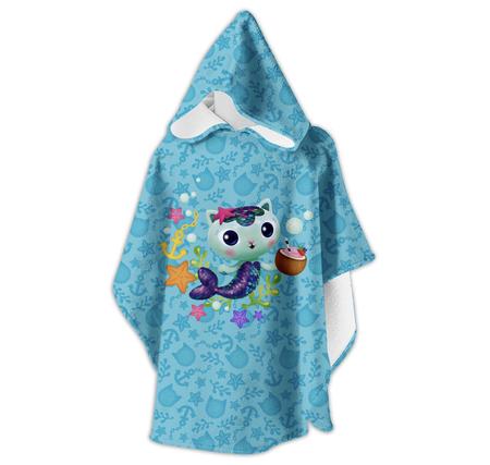 Slipstop Mercat Poncho Çocuk T-Shirt Mavi