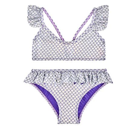 Slipstop Silver Flakes Junior Bikini Çocuk Mayo Gri