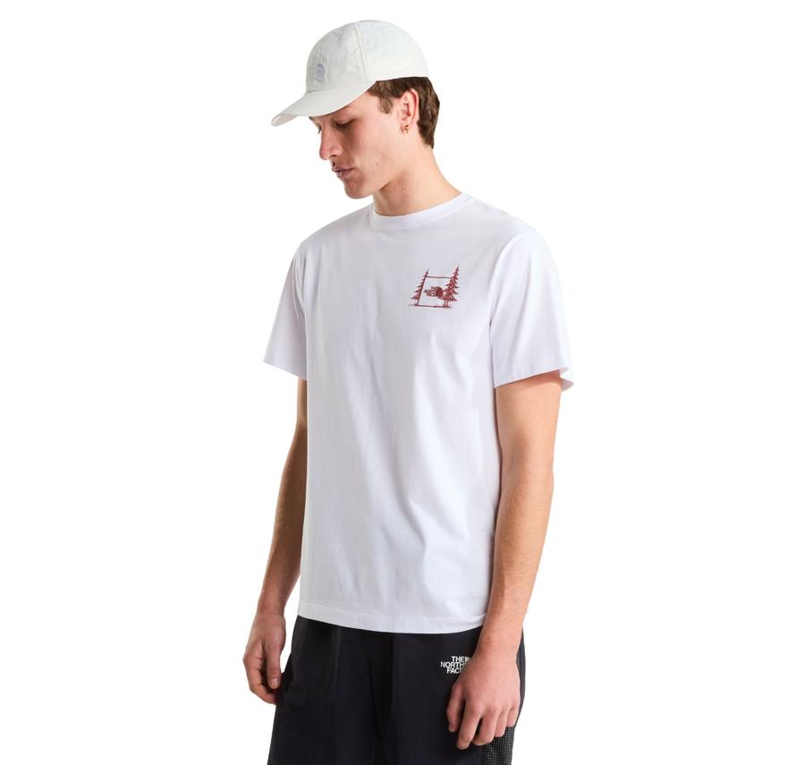 The North Face M Campıng Relaxed Short Sleeve Tee-Graph Erkek T-Shirt Beyaz The North Face M Campıng Relaxed Short Sleeve Tee-Graph Erkek T-Shirt Beyaz