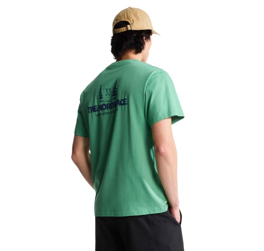 The North Face M Campıng Relaxed Short Sleeve Tee-Graph Erkek T-Shirt Yeşil The North Face M Campıng Relaxed Short Sleeve Tee-Graph Erkek T-Shirt Yeşil