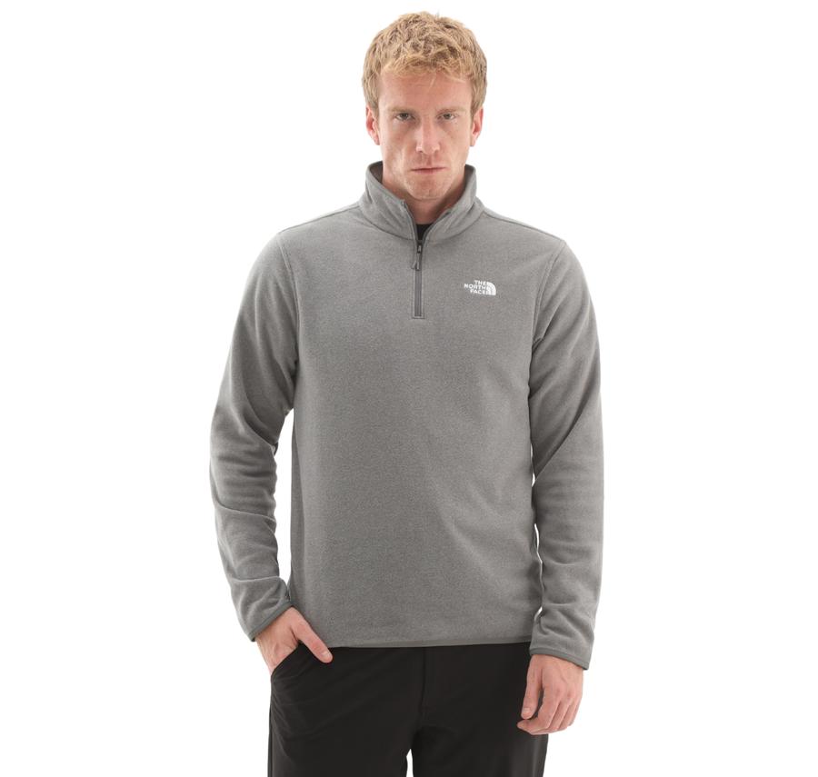 The North Face M Glacıer Fleece 1-4 Zıp Jacket Erkek Sweatshirt Gri The North Face M Glacıer Fleece 1-4 Zıp Jacket Erkek Sweatshirt Gri